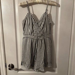 American Eagle Stripped Tank Romper (Size Small)